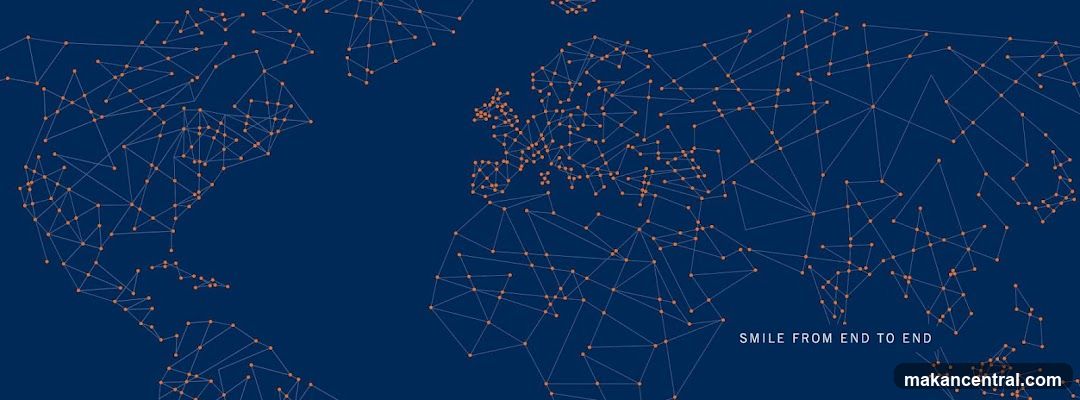 World Map Network Graphic