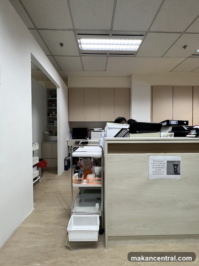 Office Interior with Notice