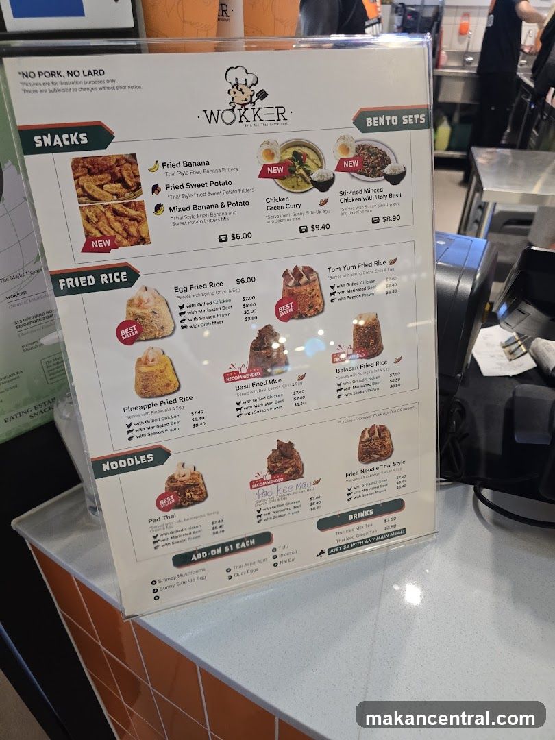 WOKKER Menu