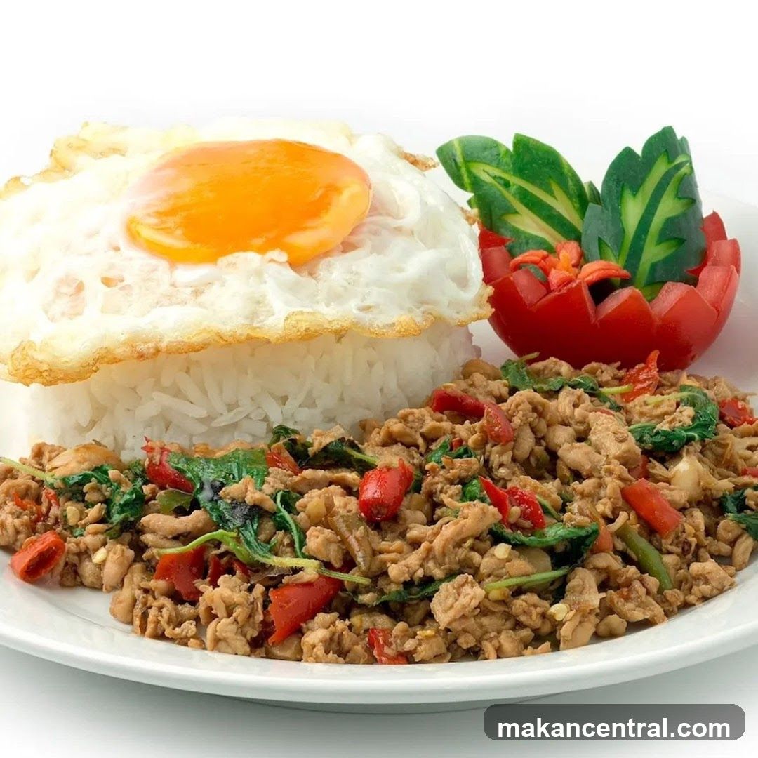 Thai Basil Stir-fry with Rice and Fried Egg