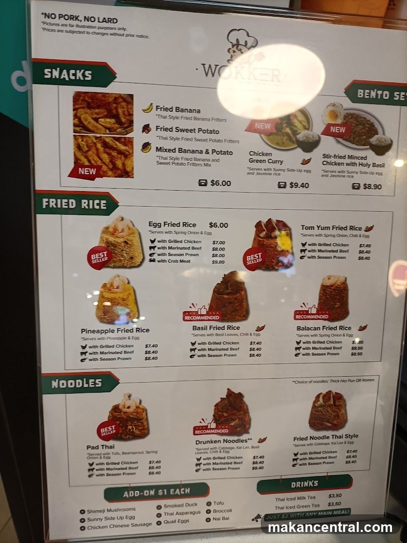 WOKKER Menu