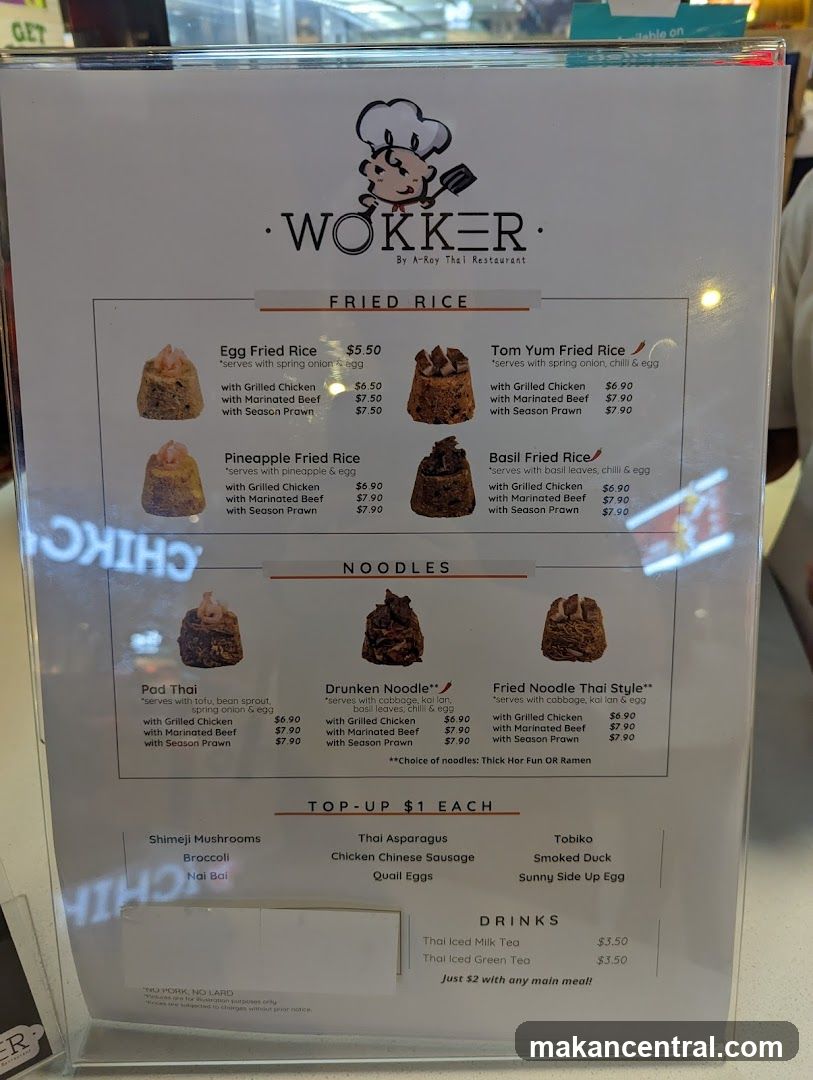 WOKKER By A-Roy Thai Restaurant Menu