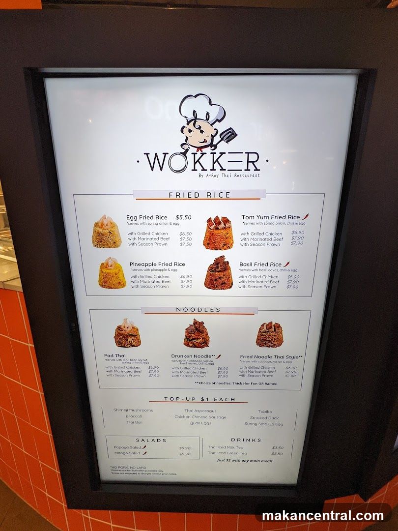 WOKKER Menu