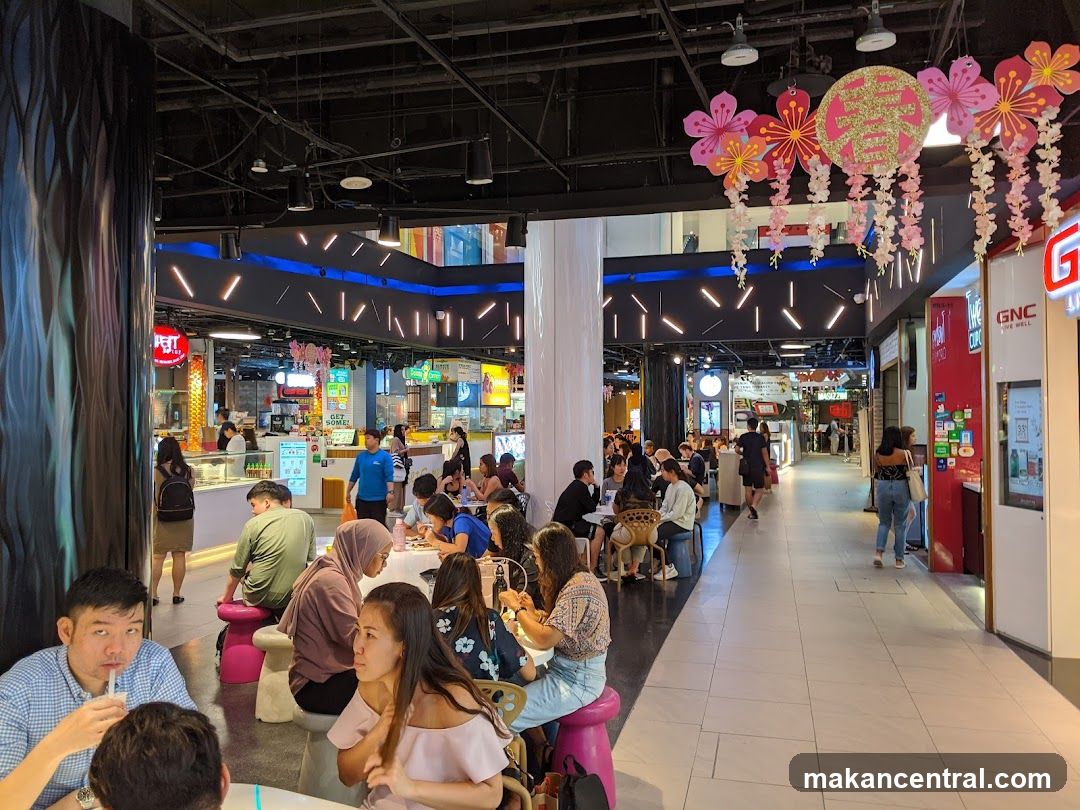 Food court with diners