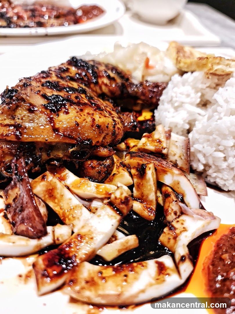Grilled Chicken and Squid with Rice