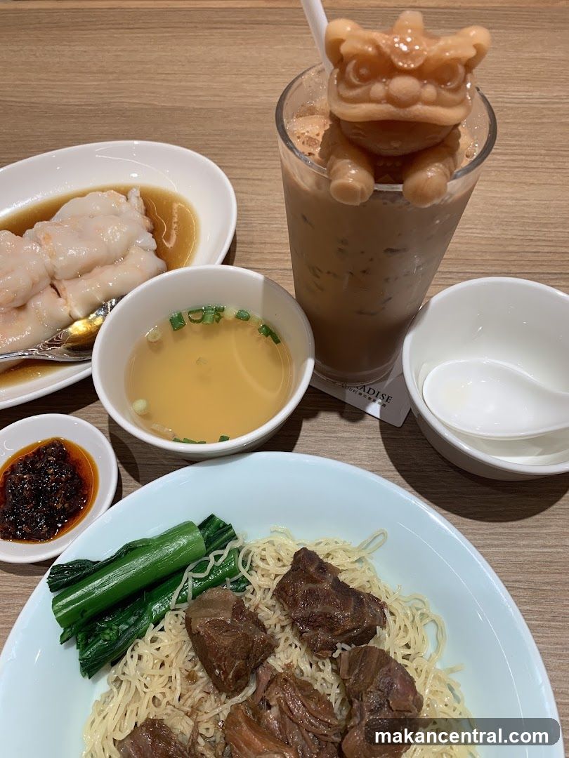 Noodles with Beef and Side Dishes