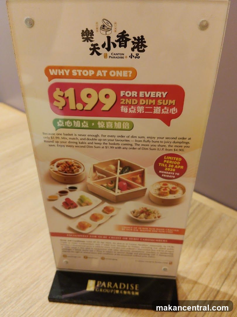 Canton Paradise Dim Sum Promotion