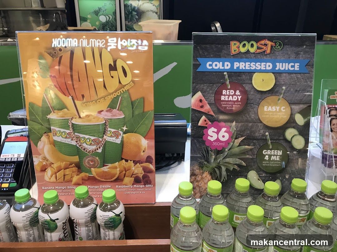 Juice Bar Menu and Products