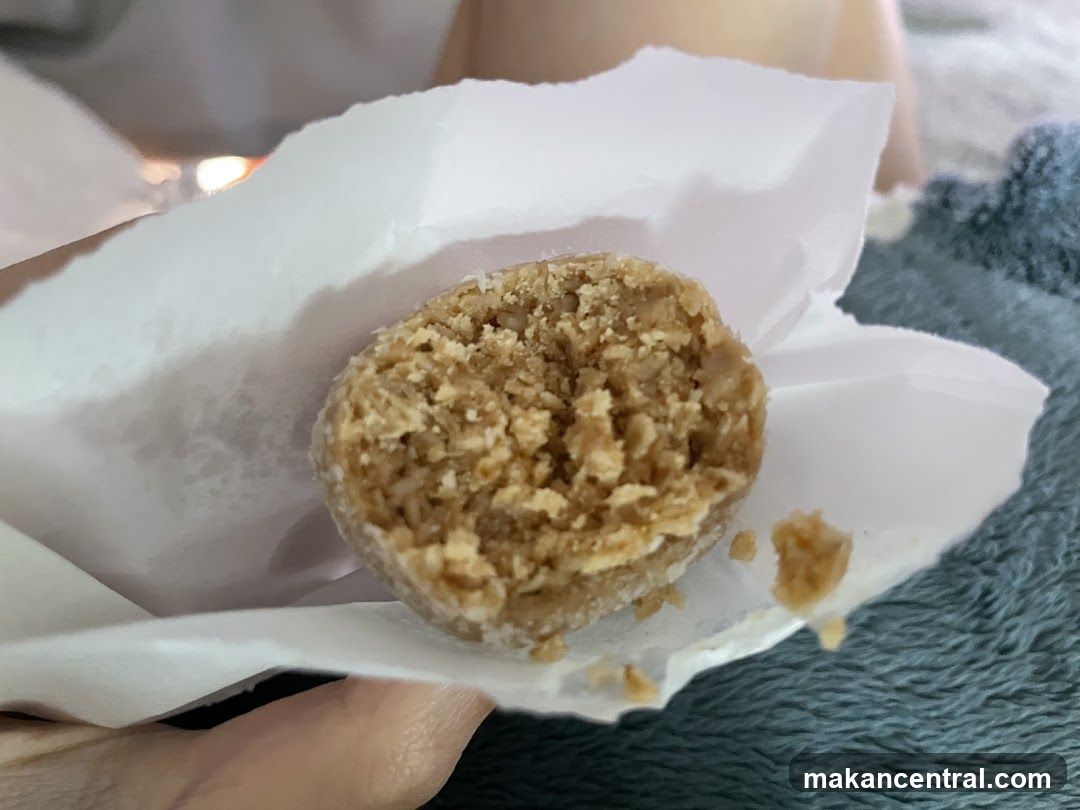 Close-up of a cookie or energy ball