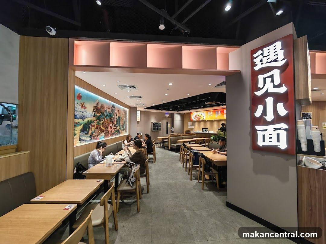 Restaurant Interior with Seating and Signage