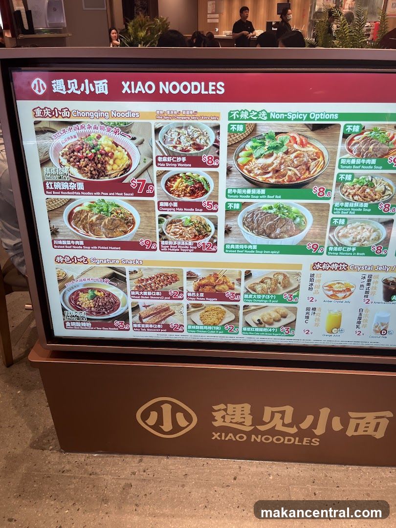 XIAO NOODLES Menu