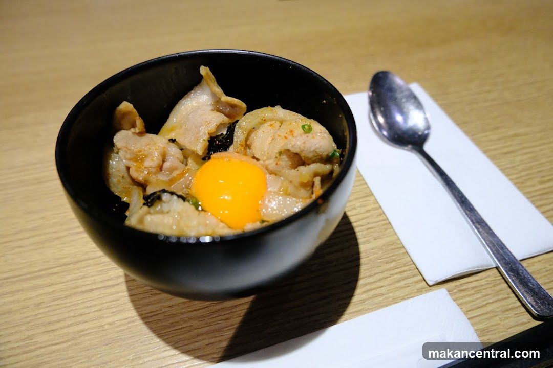 Pork Donburi with Egg Yolk
