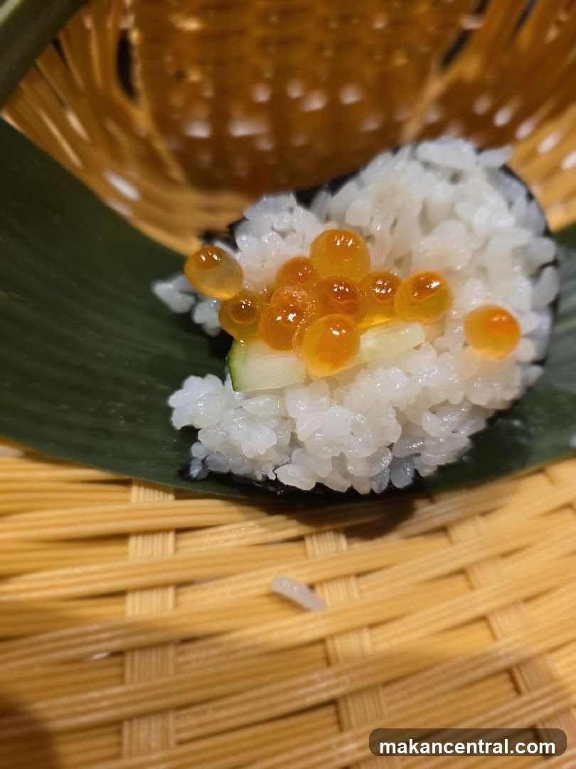 Sushi with Salmon Roe