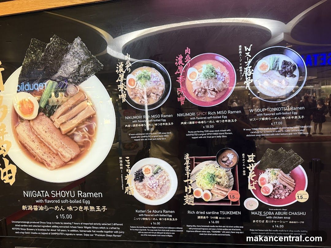 Ramen Menu