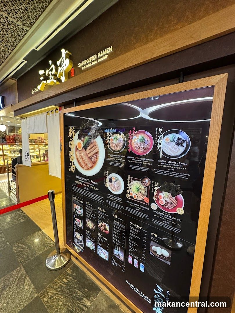 Sanpoutei Ramen Menu