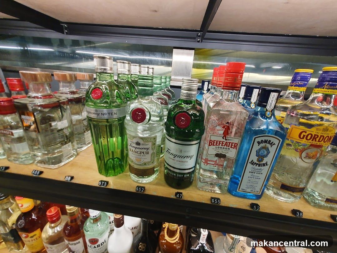 Bottles of Gin on Shelves