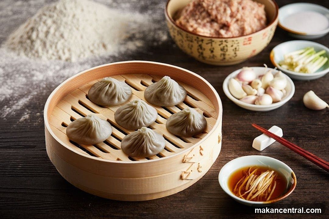 Steamed Dumplings with Ingredients