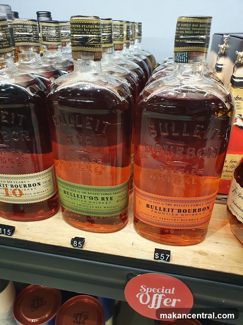 Bulleit Whiskey Bottles