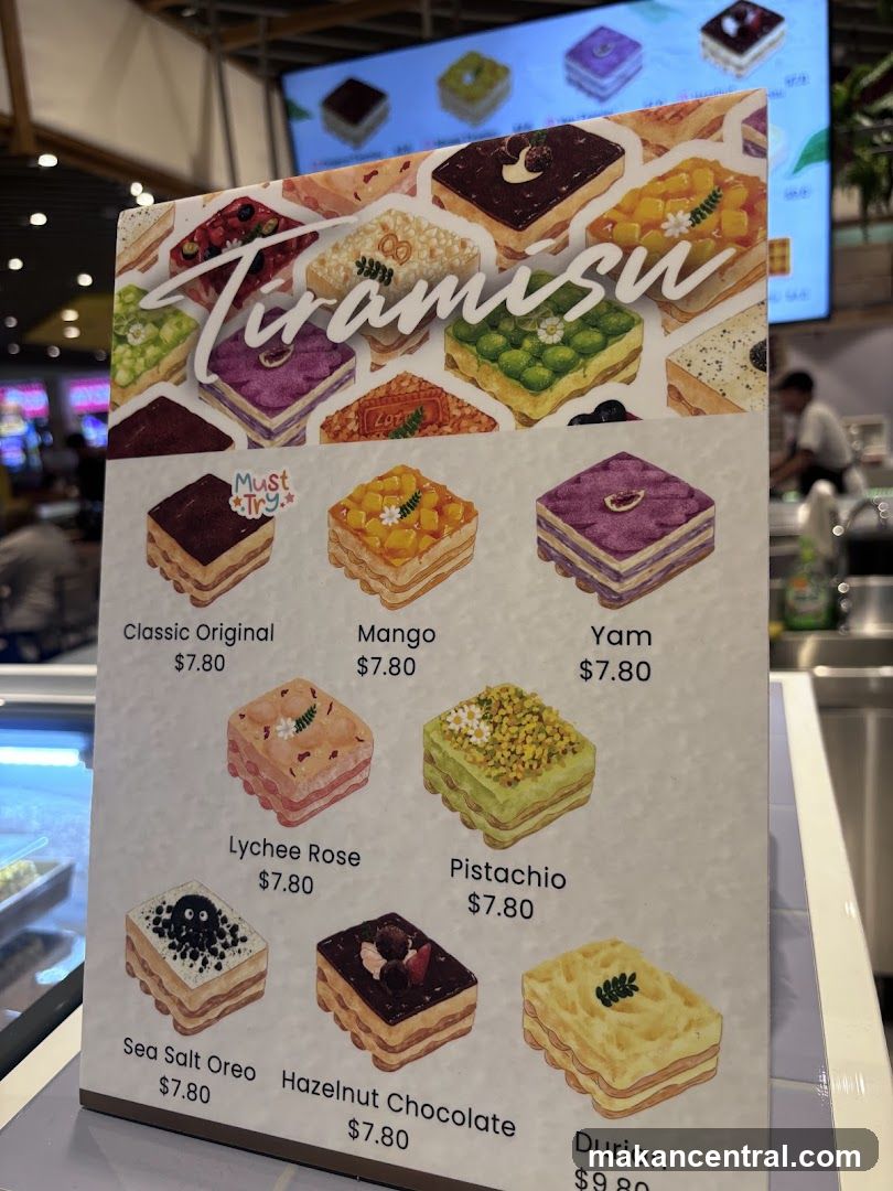 Tiramisu Menu