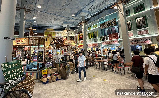 Food Court with Traditional Facades