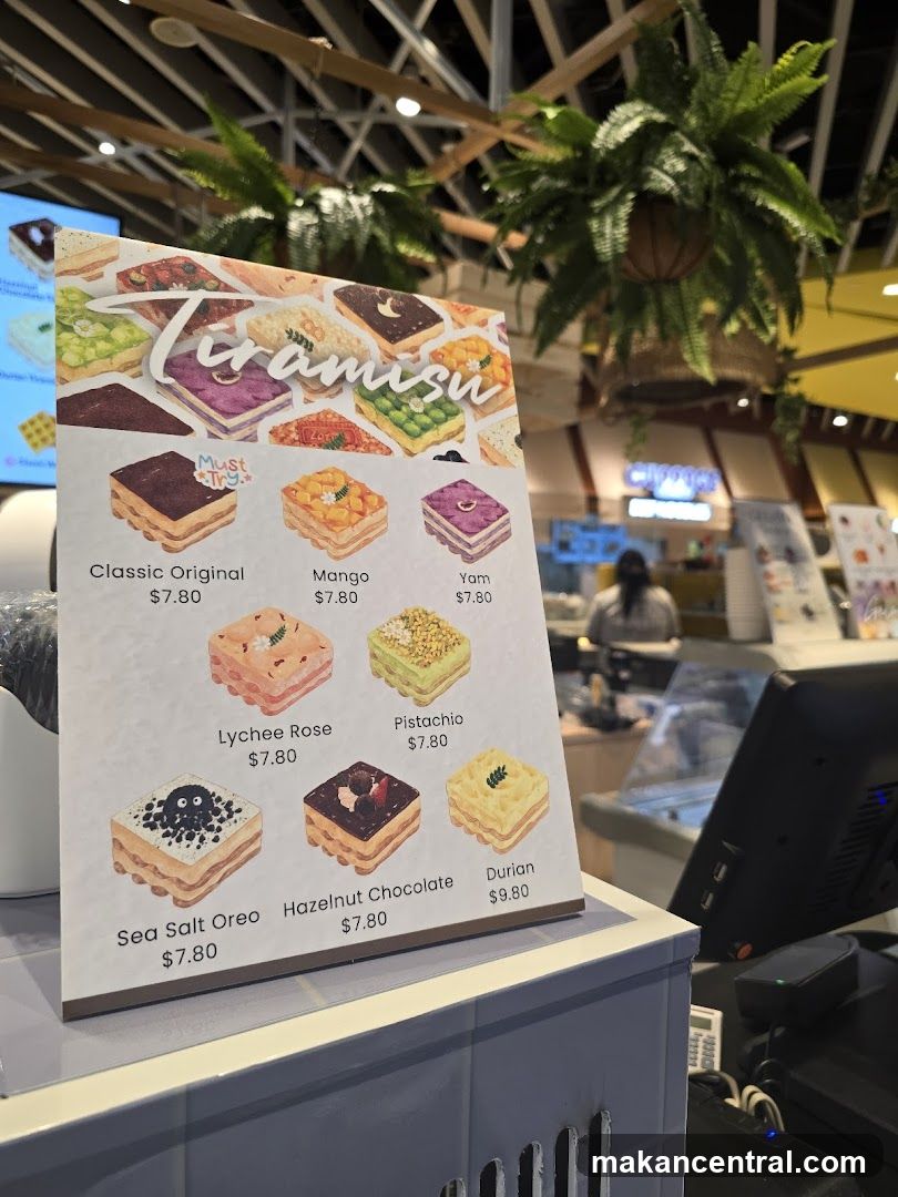 Tiramisu Menu
