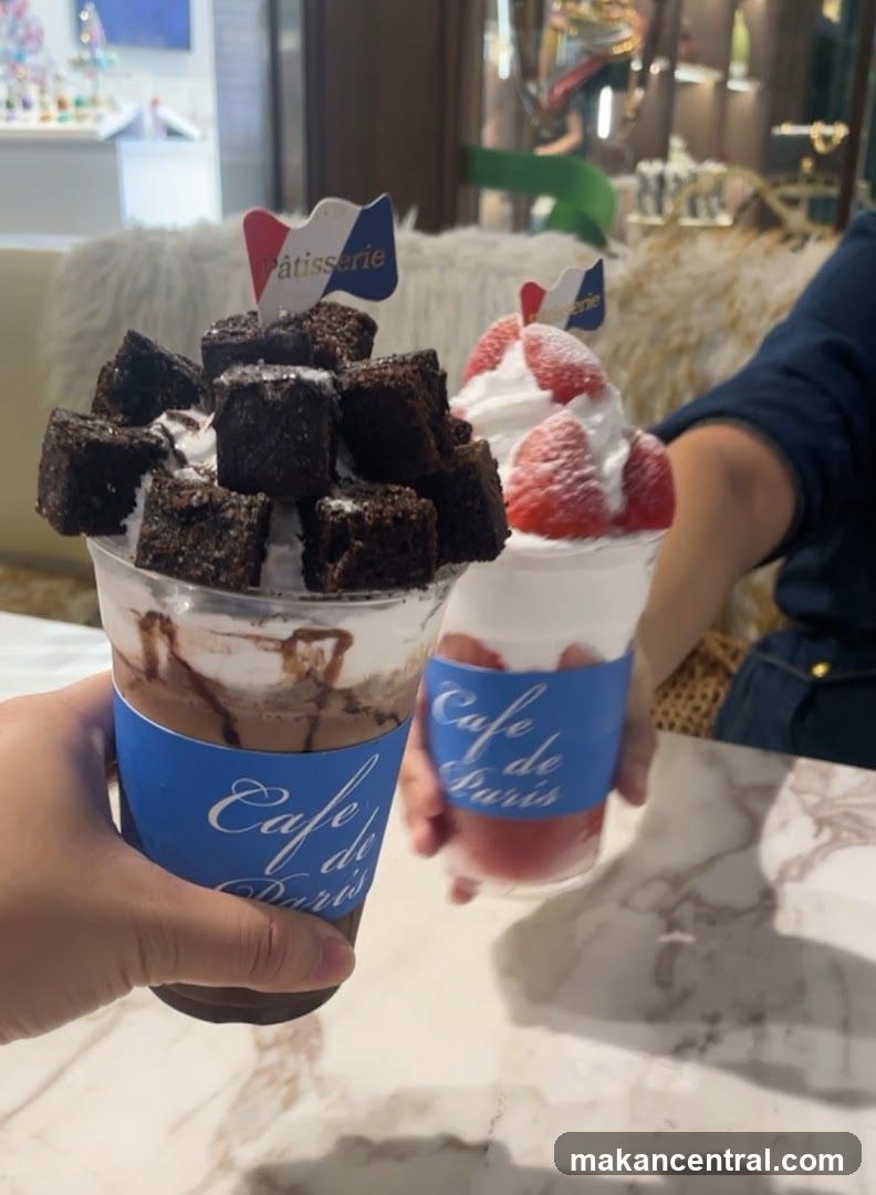 Desserts from Cafe de Paris
