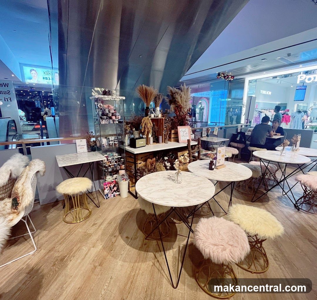 Cafe Interior with Decorative Elements