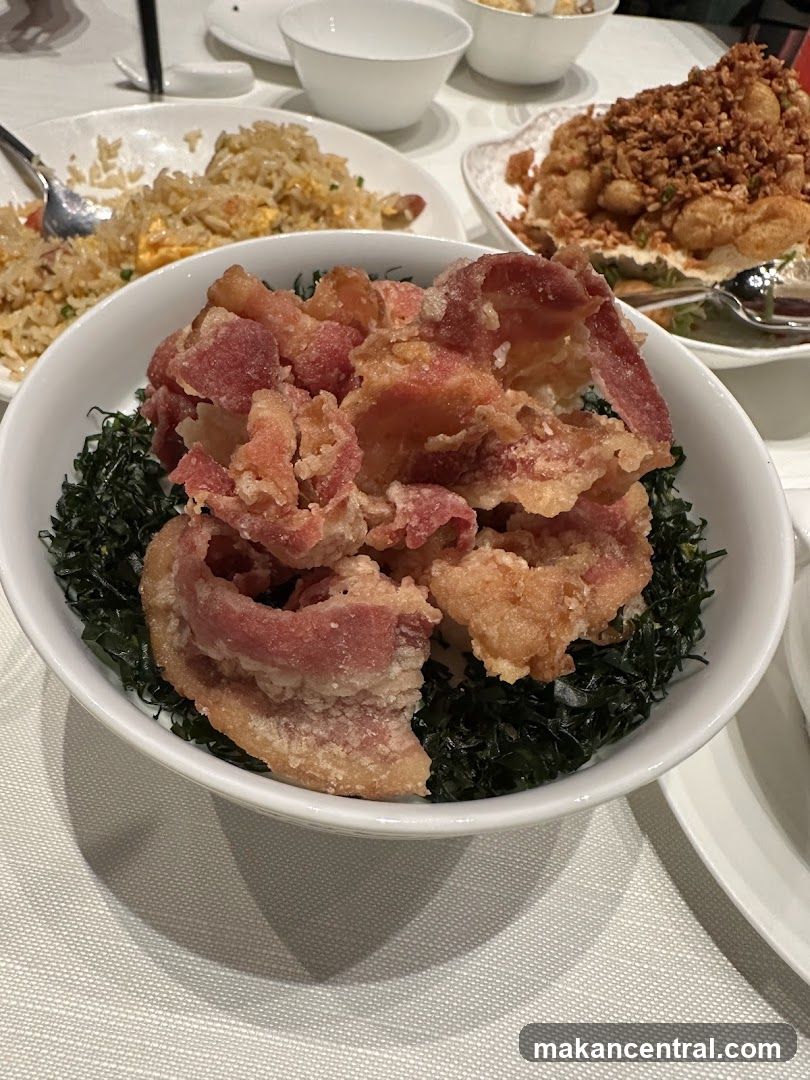 Fried Bacon Bites with Crispy Greens