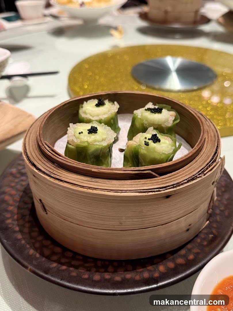 Steamed Dumplings with Caviar