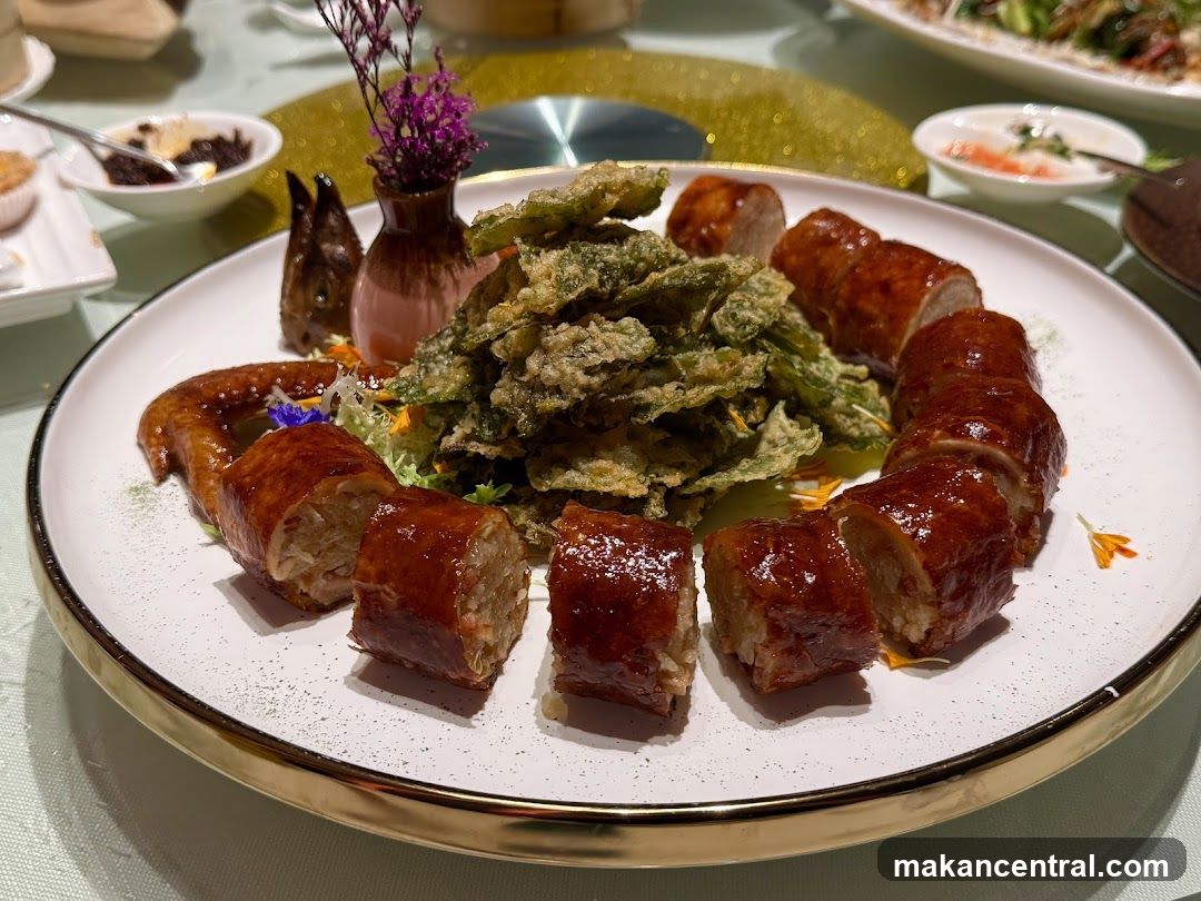 Sausage and Fried Greens Platter