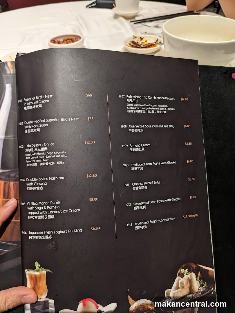Desserts Menu