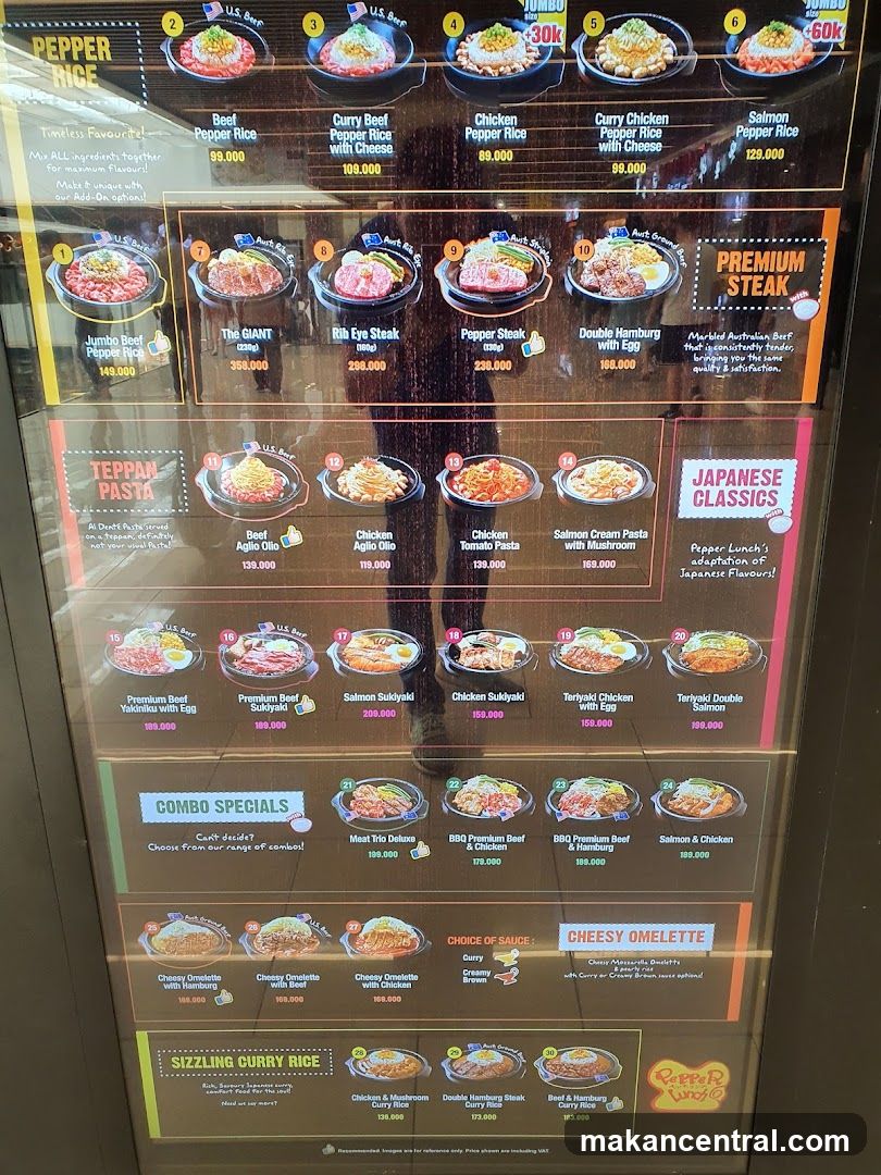 Pepper Lunch Menu