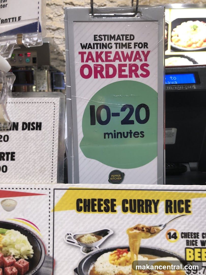 Takeaway Order Waiting Time Sign