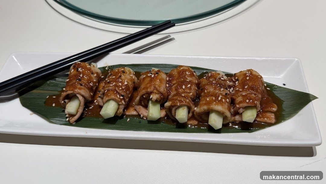 Pork Belly Rolls with Cucumber