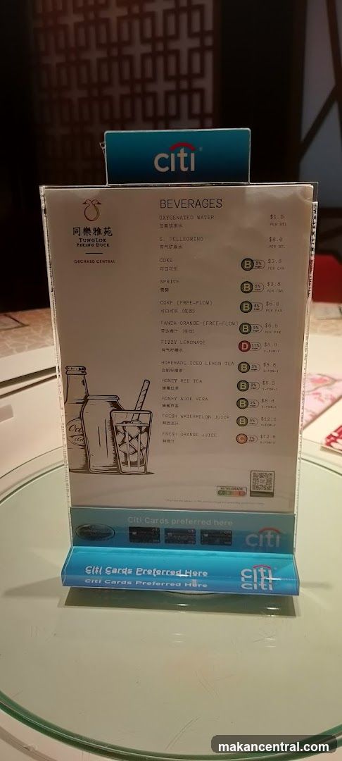 Tunglok Peking Duck Beverages