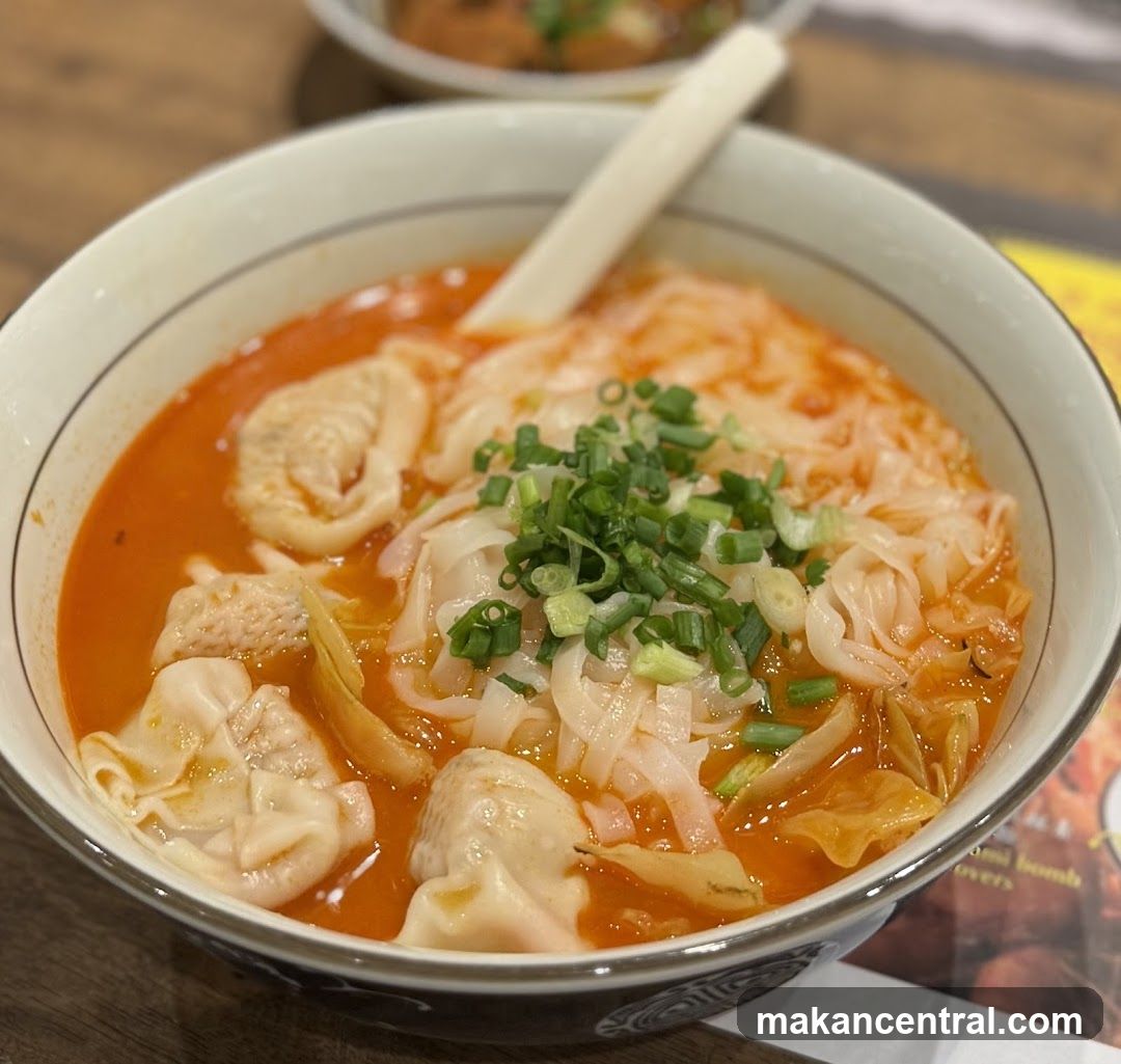 Spicy Noodle Soup with Wontons