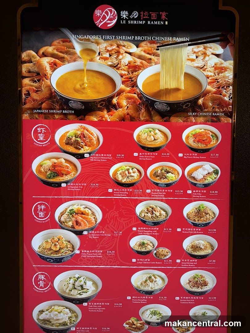 LE SHRIMP RAMEN Menu