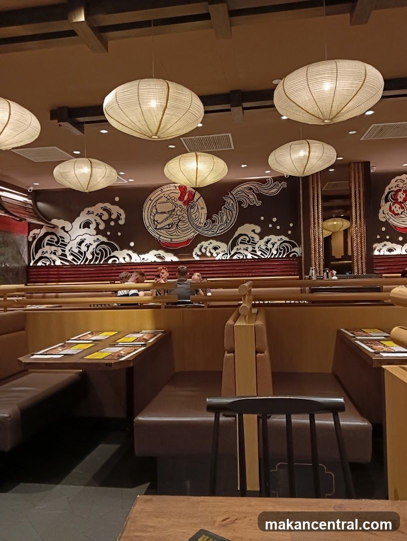 Restaurant Interior with Japanese-inspired Decor