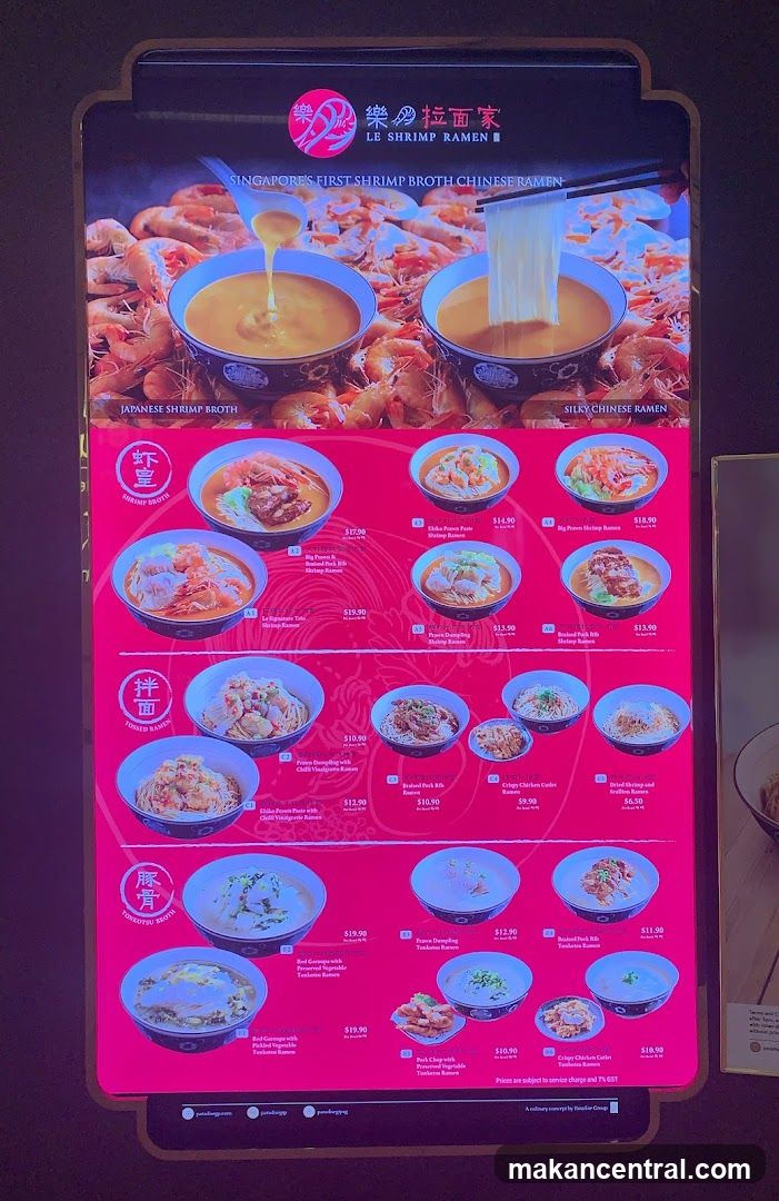 LE SHRIMP RAMEN Menu