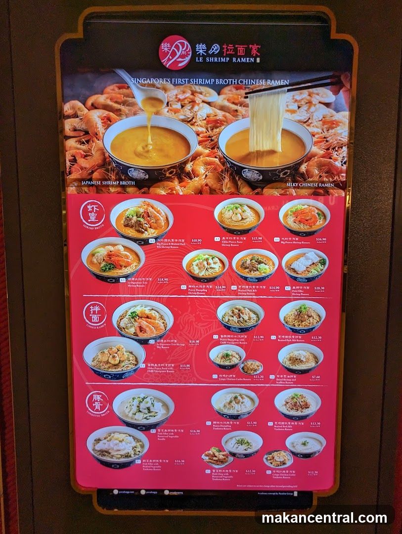 LE SHRIMP RAMEN Menu