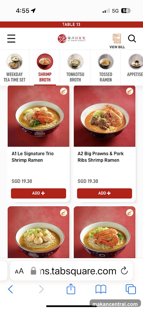 Ramen Menu