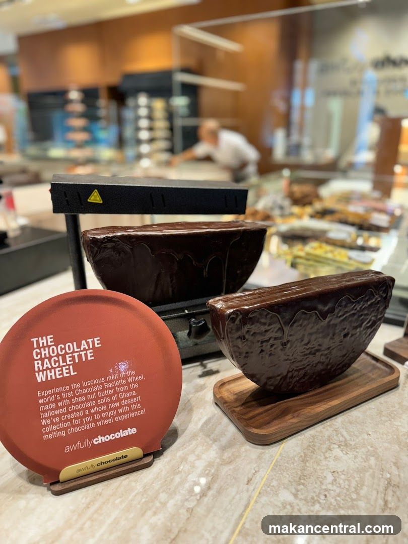 Chocolate Raclette Wheel Display