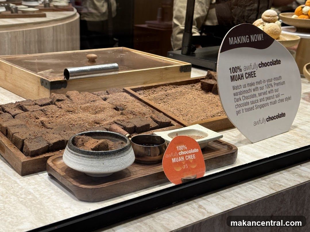 Chocolate Muah Chee Display