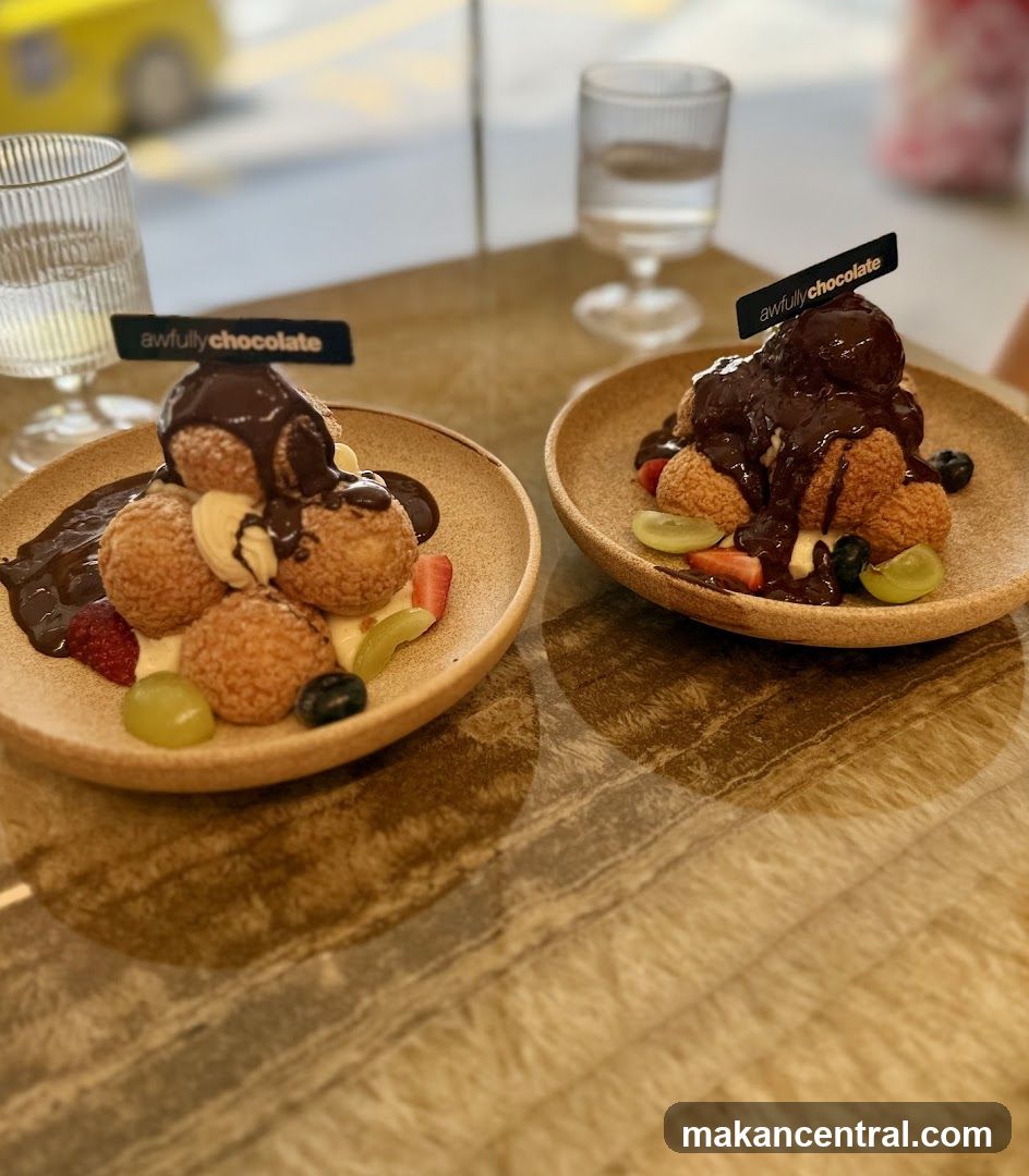 Dessert with Chocolate and Fruit