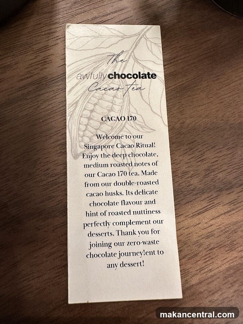 Awfully Chocolate Cacao Tea Card