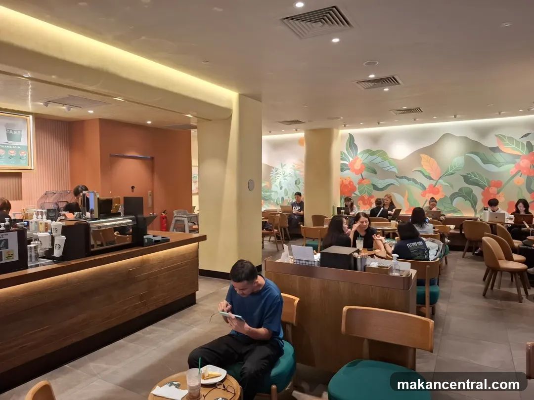 Cafe Interior with Patrons