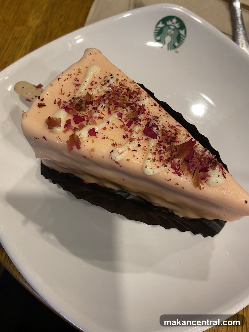 Slice of Cake with Pink Frosting