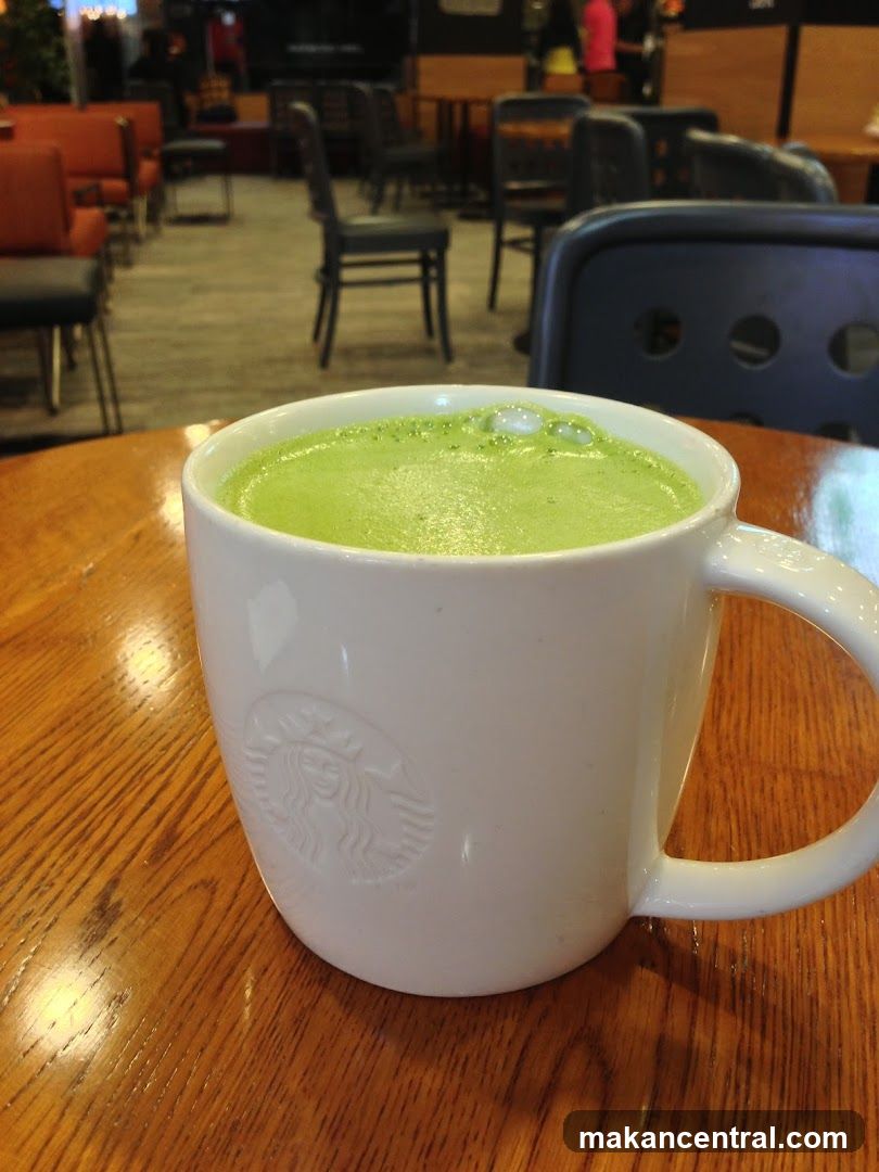 Matcha Latte in a Starbucks Mug