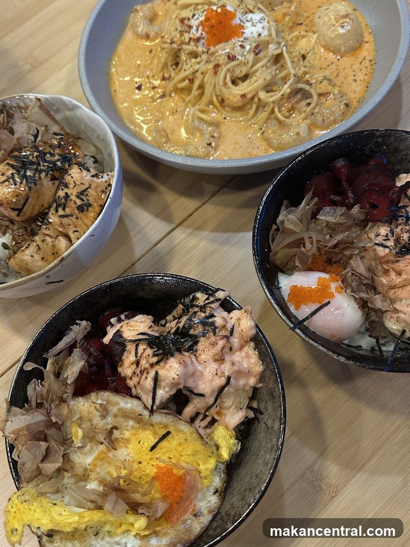 Four Bowls of Food