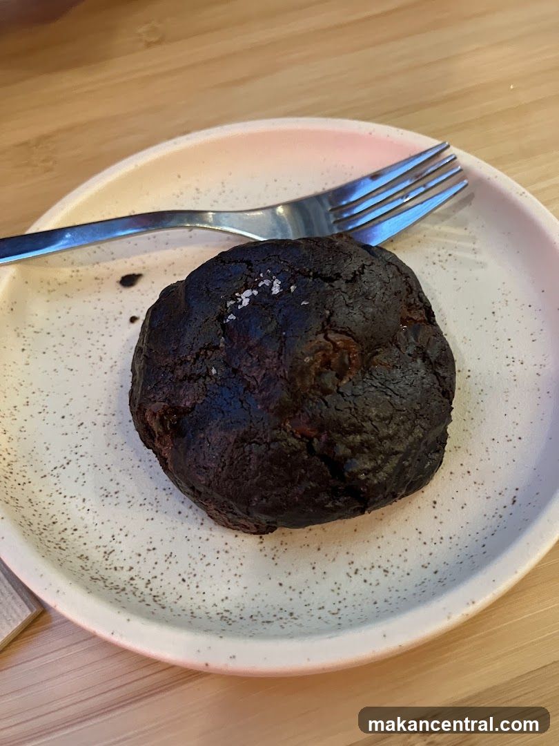 Chocolate cookie with sea salt